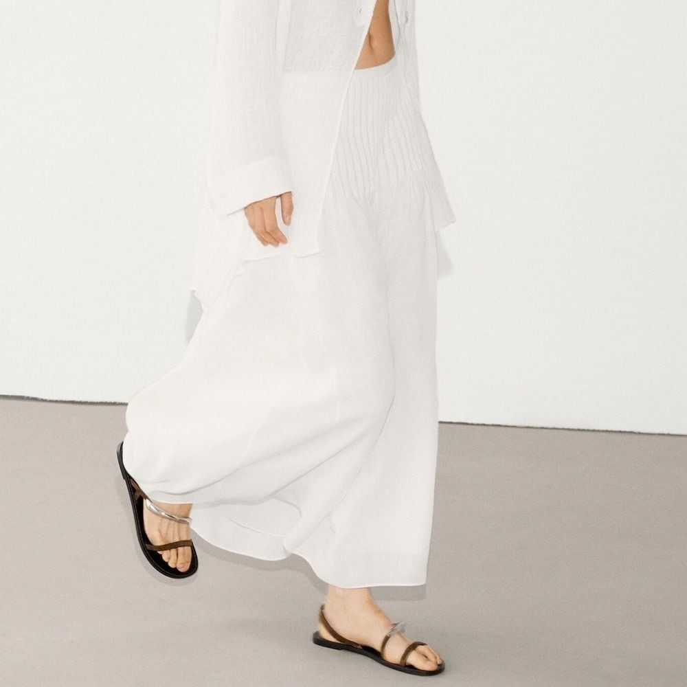 Massimo Dutti White Skirt